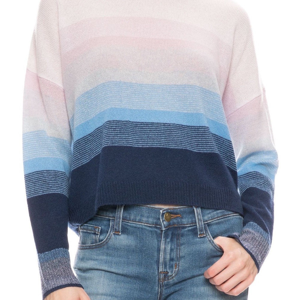 360 cashmere striped ombré sweater S lightweight